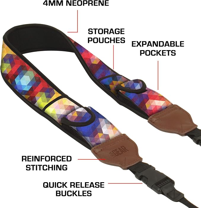 USA Gear TrueSHOT Camera Strap Neoprene Camera Straps - Image 4