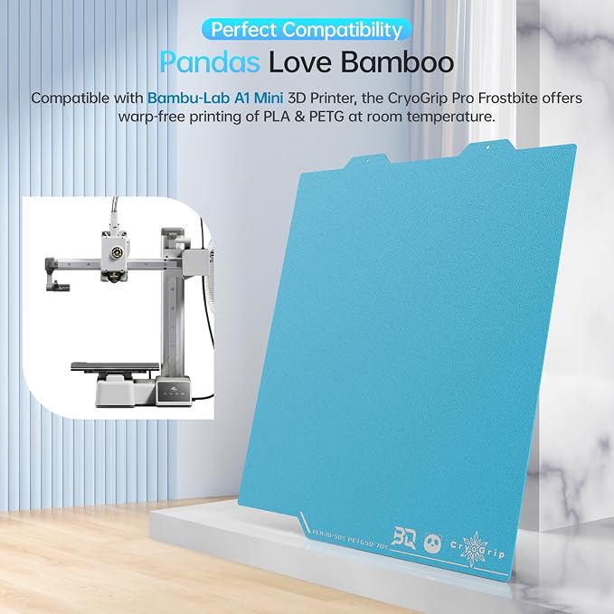 BIQU CryoGrip Pro Frostbite for Bambu-Lab A1 Mini 3D Printer 184x184mm Cold - Image 4