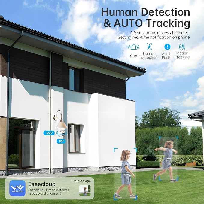WESECUU 3K Light Bulb Security Camera -5G& 2.4GHz WiFi Security Cameras - Image 6