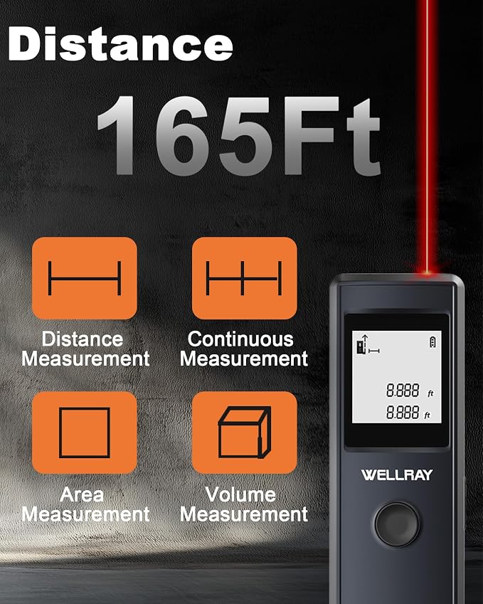 Laser Measuring Tool, 165FT/50M Laser Measure Tool - Image 3