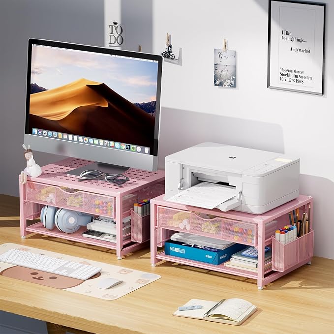 Marbrasse Metal Printer Stand for Desk - Image 4