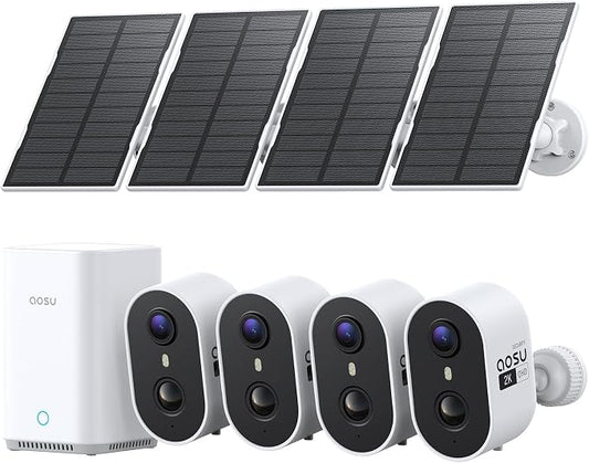 aosu Solar Security Cameras Wireless Outdoor, 2K HD Home Security Camera System by AOSUSecurityOffical