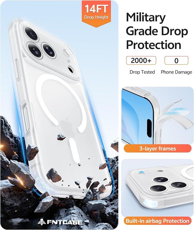FNTCASE for iPhone 17 Pro Case: Translucent Matte Cases - Image 5
