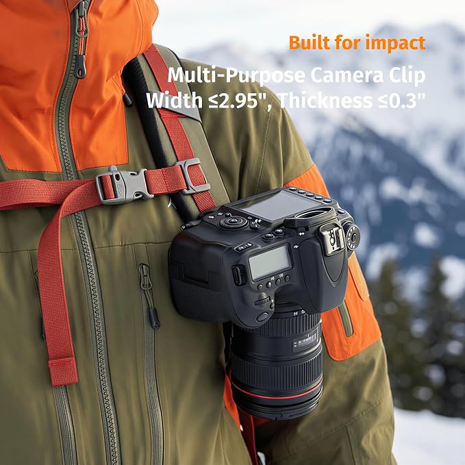 Camera Clip Backpack Clip with Quick Release Plate, Aluminum Backpack Strap - Image 7