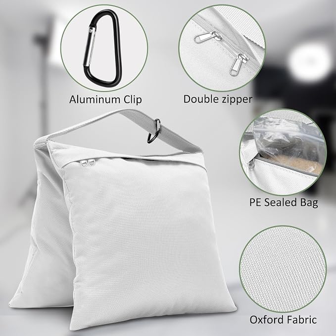 4 Packs White Sandbag Weight Bags - Image 3