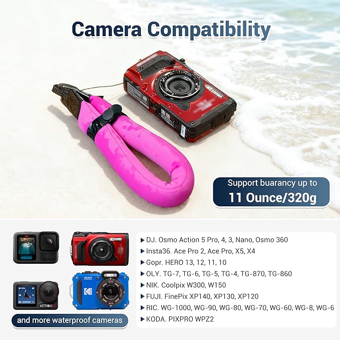 JJC Waterproof Camera Floating Wrist Strap - Image 3