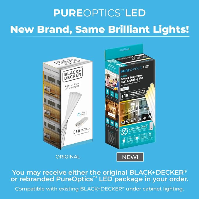 BLACK+DECKER Compatible with Alexa Smart LED Under Cabinet Lighting Kit - Image 2