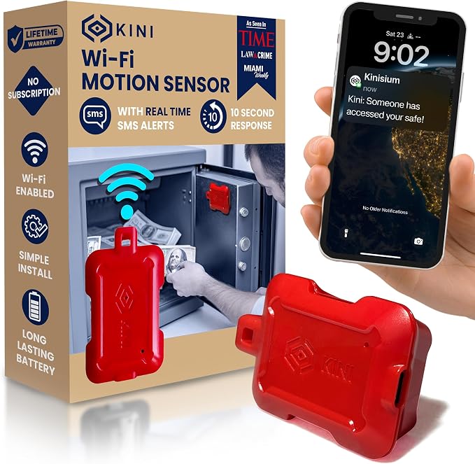 Kini Safe Alert Wi-Fi Motion Sensor Alarm by Kinisium