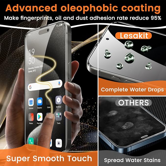 Lesakit 4+4 Pack Privacy Screen Protector - Image 6