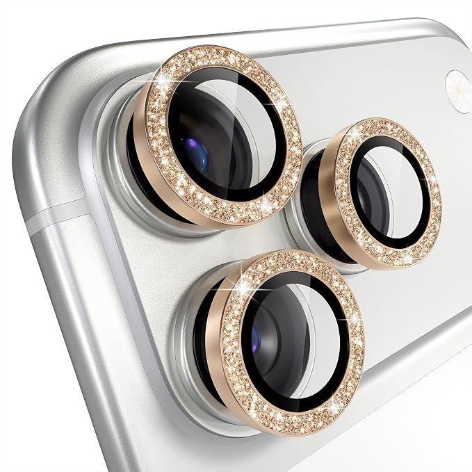 Misea Compatible for iPhone 17 Pro/iPhone 17 Pro Max Camera Lens Protector Bling - Image 8