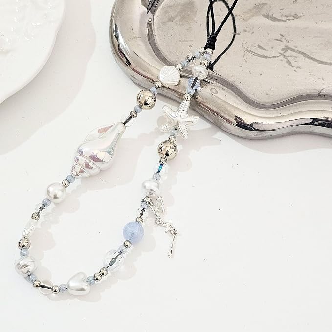 Cute Beaded Camera Wrist Strap for Phone, Digital Camera Charm Lanyard - Image 3