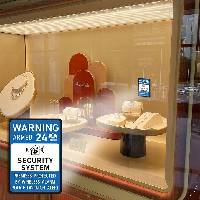 2PCS Security Alarm System Sign - Image 7