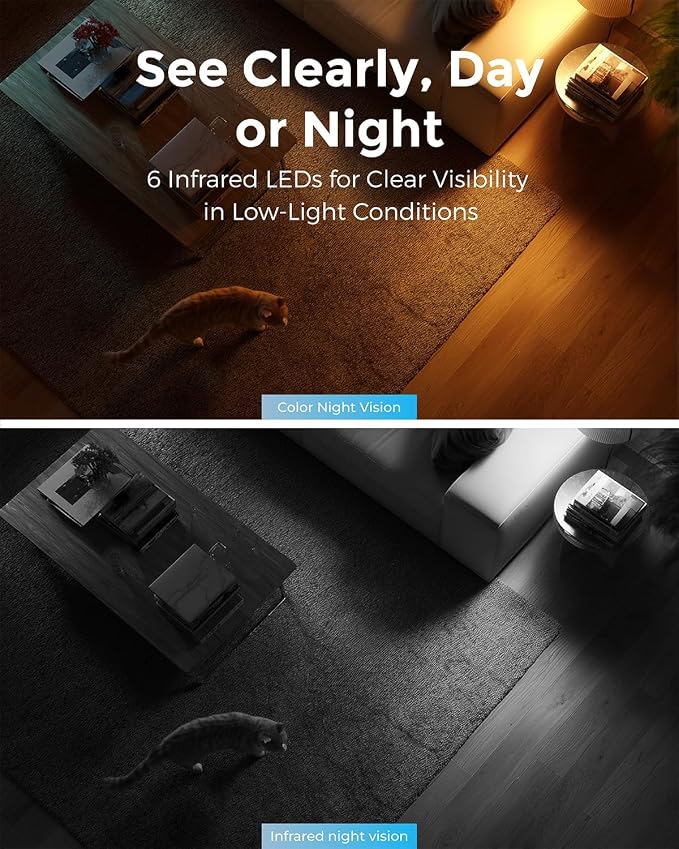 Devo Indoor Security Camera for Home, 2K 360 Pan-Tilt Pet Dog Baby Monitor - Image 7