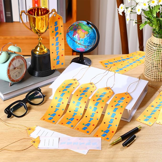 Wavwavw 100 Pcs Superstar Award Ribbons Bulk 8" x 2" Prizes Ribbons - Image 4