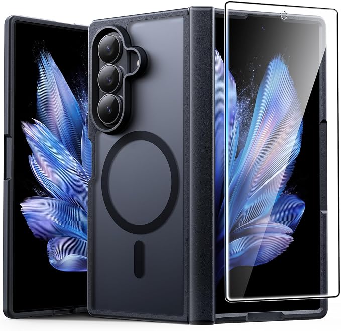 FNTCASE for Samsung Galaxy Z Fold 7 Case: Translucent Matte Cases Military by FNTCASE