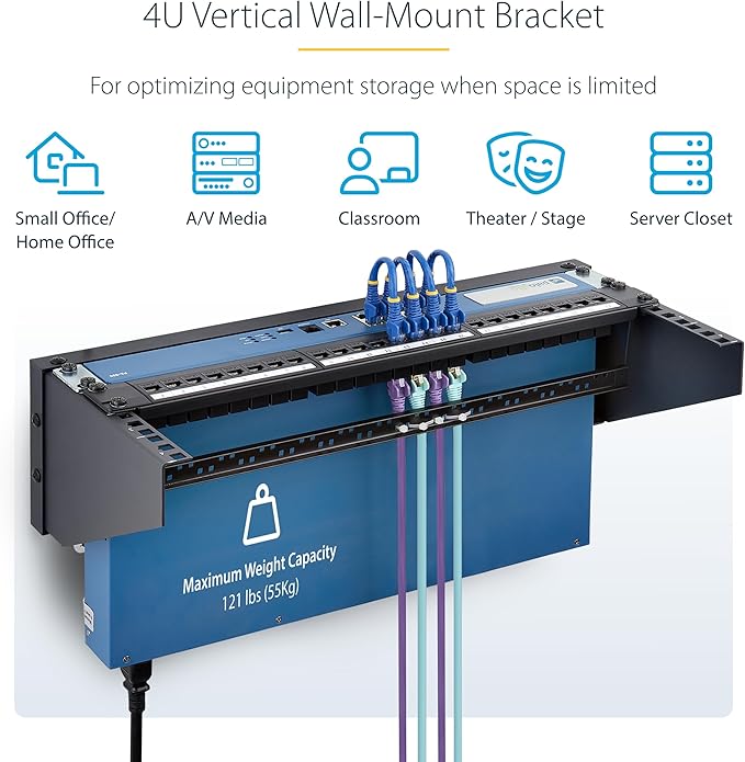 StarTech.com 4U Vertical Wall-Mount Bracket - Image 2