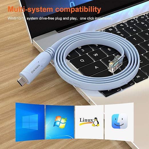 USB-C Console Cable 2pack, USB C to RJ45 Console Cable - Image 5