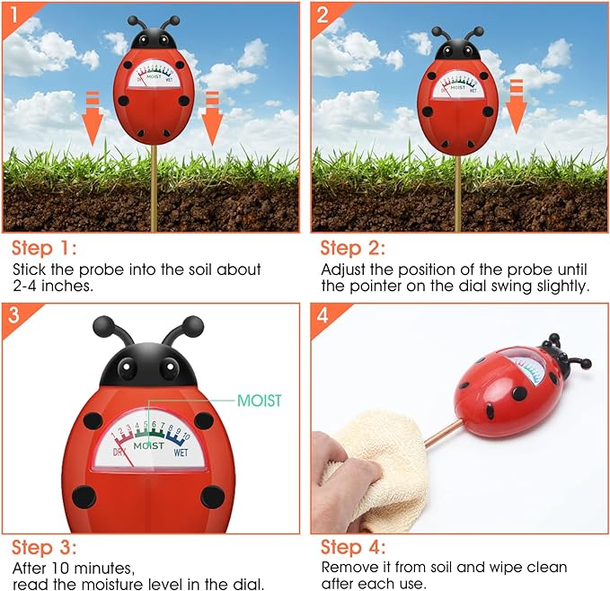 UNIWA Soil Moisture Meter, Plants Moisture Meter, Gardening Tool Kits - Image 3