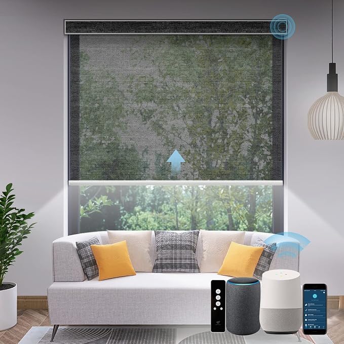 SmartWings Motorized Light Filtering Shades, Work by SmartWings