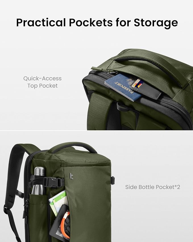 tomtoc Travel Backpack 28L, TSA Friendly Flight Approved Carry-on Luggage - Image 7