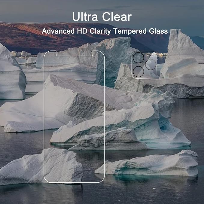 Ailun 2 Pack Screen Protector for iPhone 11 Pro + 2 Pack Camera Lens Protector - Image 4