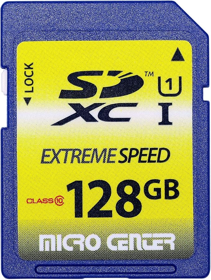 128GB Class 10 SDXC Flash Memory Card Full Size SD Card USH-I U1 Trail Camera by INLAND