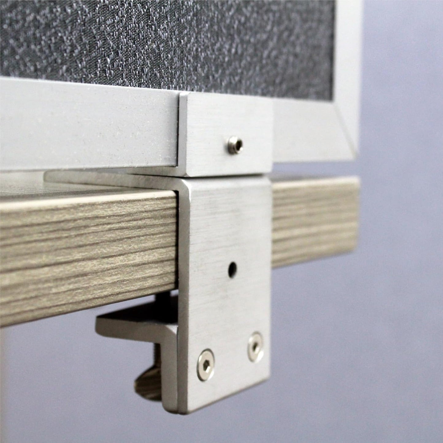 OBEX Acoustic Mounted Screen Privacy Panel Table Top Separator, Sound Blocking Desk Divider (Overcast, 18" X 72")