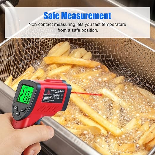 Digital Infrared Thermometer Gun -58℉ to 1022℉, Adjustable Emissivity, Laser - Image 3