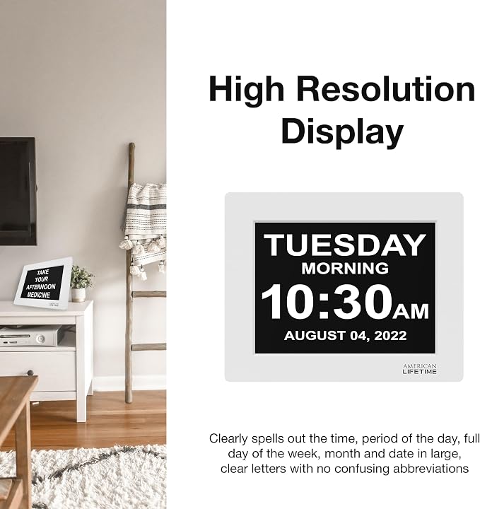 American Lifetime New 2026 Dementia Clock Large Digital Clock - Image 8