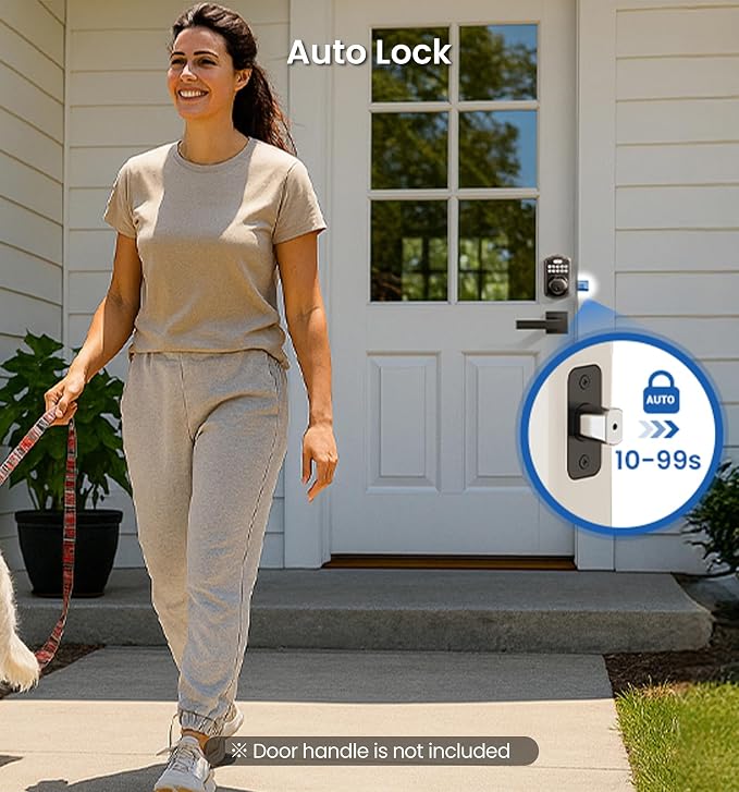 Veise KS02A Fingerprint Keyless Entry Door Lock, Auto Lock, Electronic Keypad - Image 7