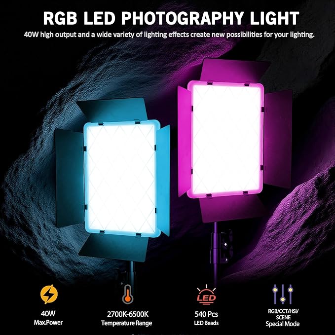 NiceVeedi 40W RGB Photography Lighting - Image 2