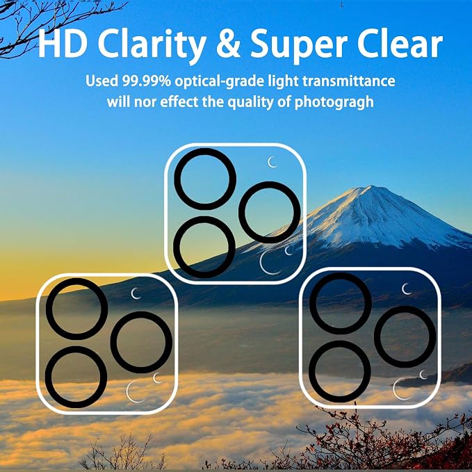 Dengduoduo 3 Pack Tempered Glass Camera Lens Protector - Image 3