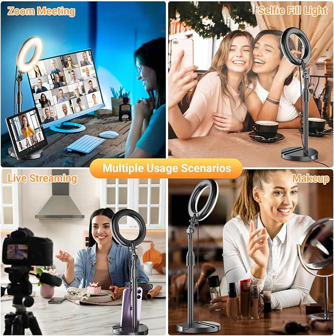 Portable Travel Ring Light for Laptop Zoom Video Conference, Small Halo Lighting - Image 7