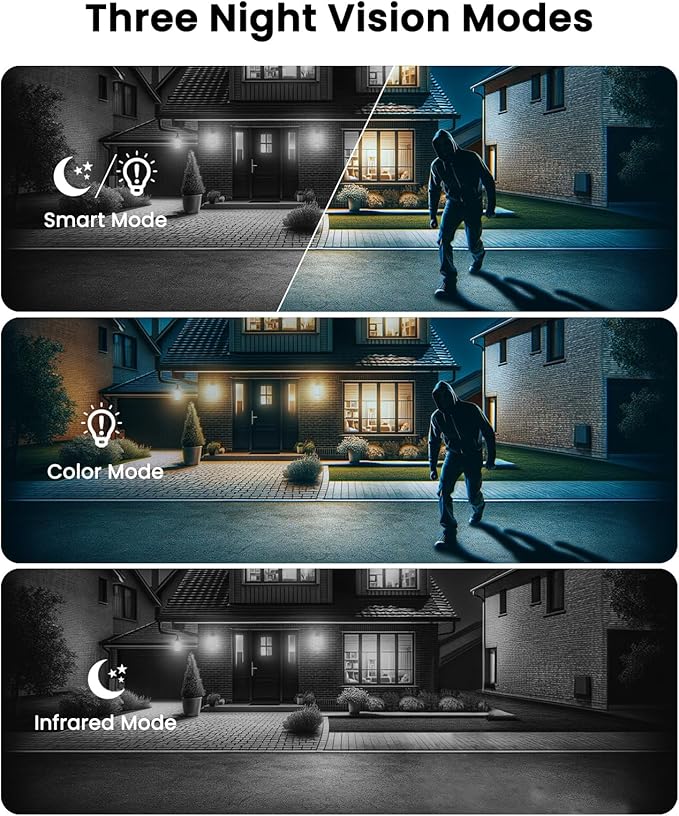 ANRAN 2K Solar Security Camera Wireless Outdoor, 2 Pack Battery-Powered WiFi - Image 4