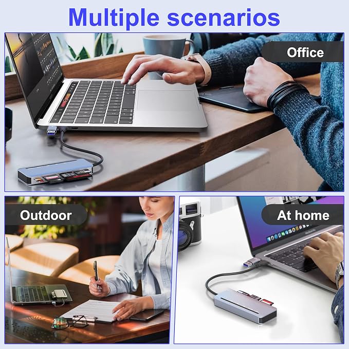 Memory Stick Pro Duo Card Reader, 7 in 1 USB-A/USB-C Multi Memory Card Reader - Image 7