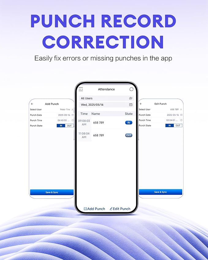 NGTeco APP-Based Time Clock, Fingerprint & PIN Time Clocks - Image 4