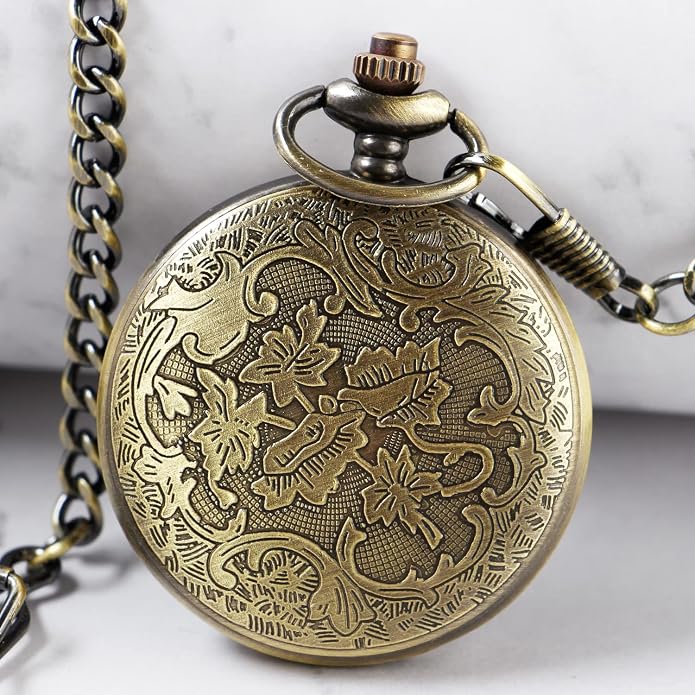 Men's Pocket Watch, Arabic Digital Dial Pocket Watches - Image 4