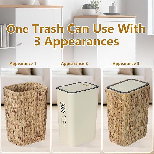 Trongee Boho Trash Can with Lid - Image 3