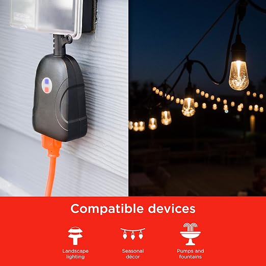 UltraPro Outdoor Smart Plug Wi-Fi Outlet, Dual Smart Outlet, Works - Image 4