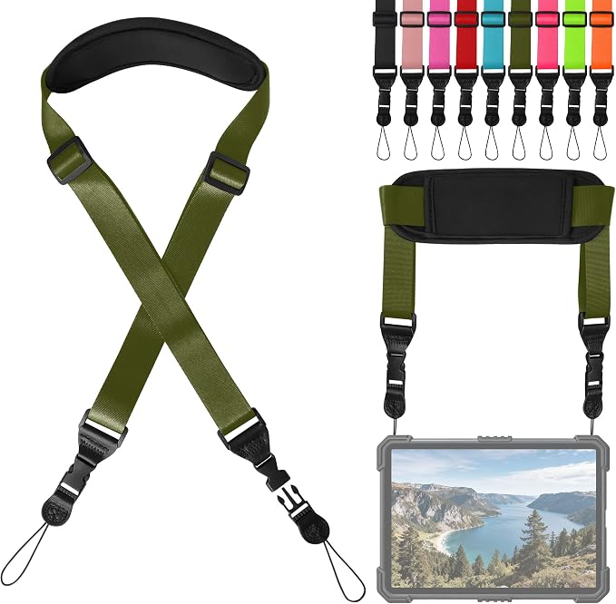 Padded iPad Binocular Camera Shoulder Strap, Nylon Neck Lanyard Strap by Gowjaw
