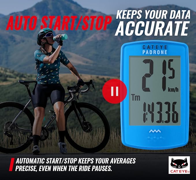 CATEYE Padrone Wireless Bike Computer – Oversized Display Cyclocomputer - Image 8
