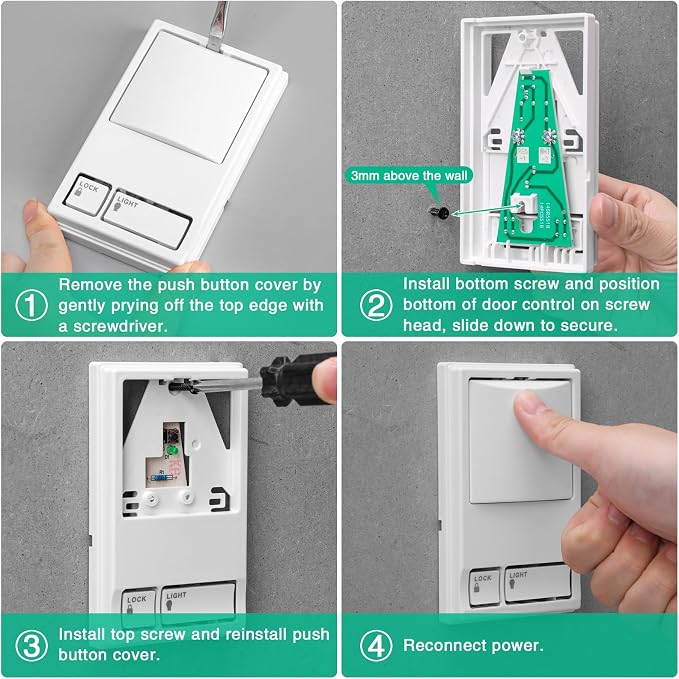 Garage Door Opener Control Panel, Briidea Multi-Function Wall Keypad Button - Image 5
