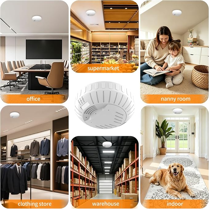Hidden Camera Smoke 4K HD Rotatable Wireless WiFi Camera Detector Mini Security - Image 6
