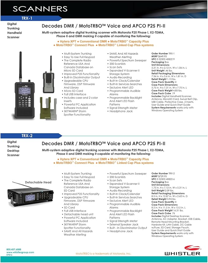 Whistler TRX-1 Handheld Digital Police Scanner Radio – Portable Scanner - Image 7