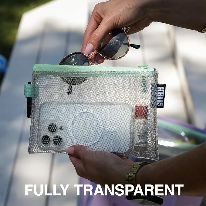 GOBAGS Air Production Multi‑Size Clear Zipper Pouch – Cable Organizer & Travel - Image 6