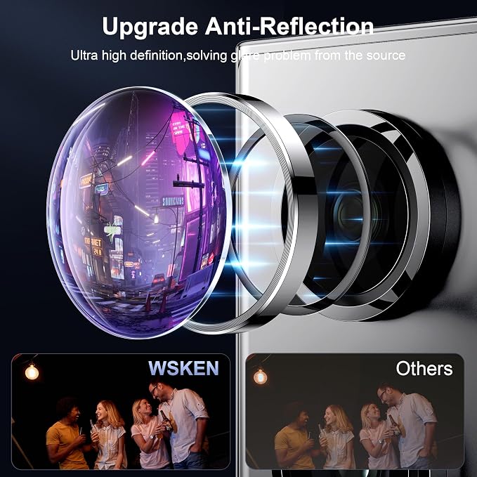 WSKEN for Samsung Galaxy S24 Ultra Camera Lens Protector, Ultra Thin Scratch - Image 2