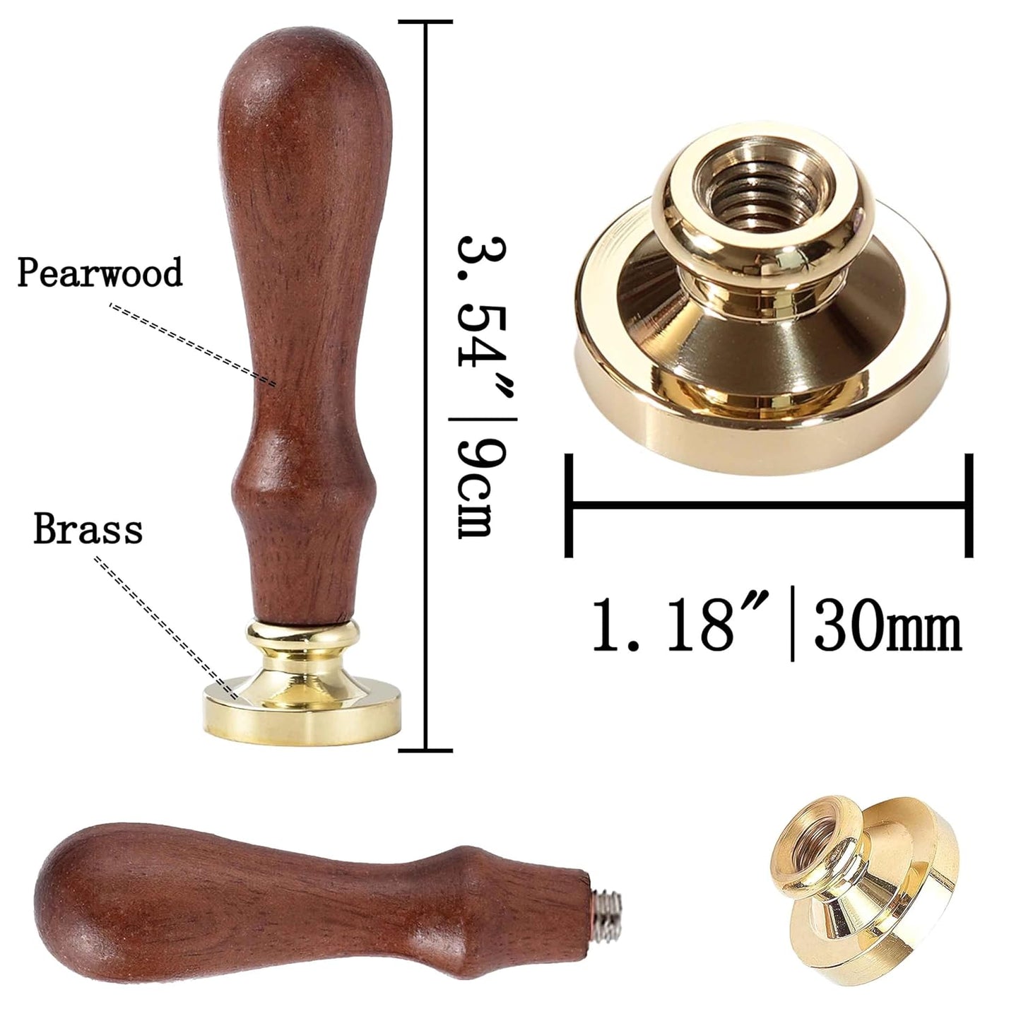Wax Seal Stamp - Venus Goddess Sealing Stamp, 1.18 inch/30mm Brass Rose Heart Sealed Stamp for Wedding Invitations, Valentine's Day Gifts, Envelope Seals