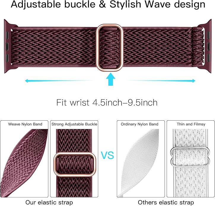 Lerobo Stretchy Nylon Solo Loop Band, Compatible - Image 9