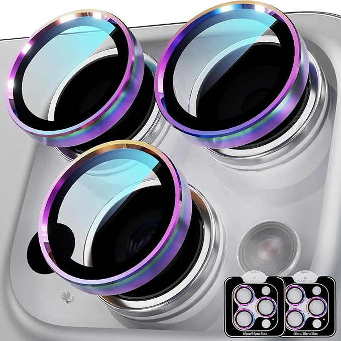 YWXTW Camera Lens Protector for iPhone 16 Pro/iPhone 16 Pro Max, Tempered Glass by YWXTW