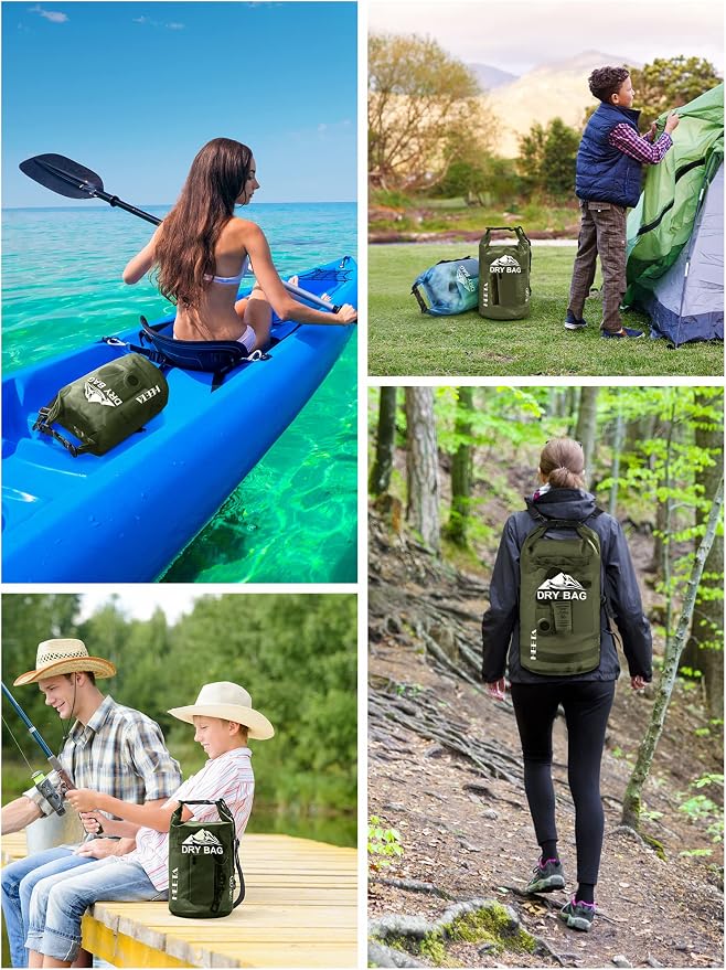HEETA Dry Bag Waterproof for Women Men, 5L/10L/20L/30L/40L Roll Top Lightweight - Image 6